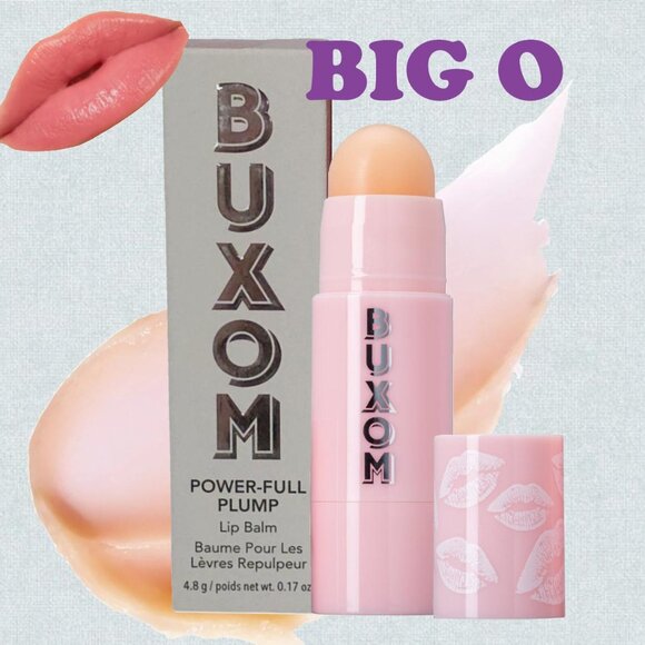 BUXOM Power-Full Plump Lip Balm (Peptides) ~ Big O (Soft Nude Pink) 4.8g NIB - Picture 1 of 13